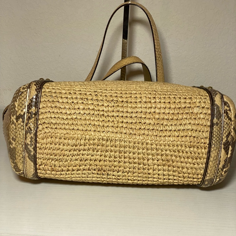 Coach-Weave & Python-Shoulder Bag (0158) - image 4